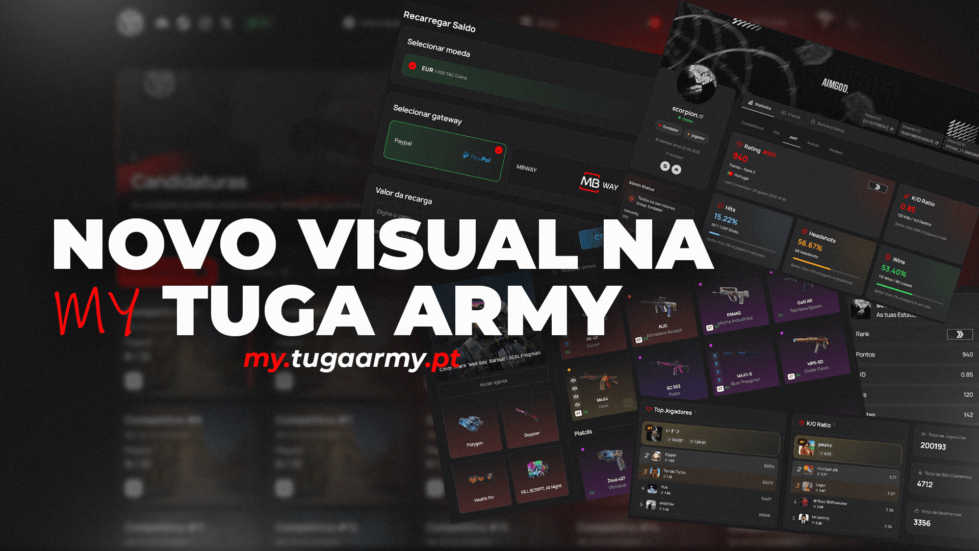 Novo visual aplicado à My Tuga Army