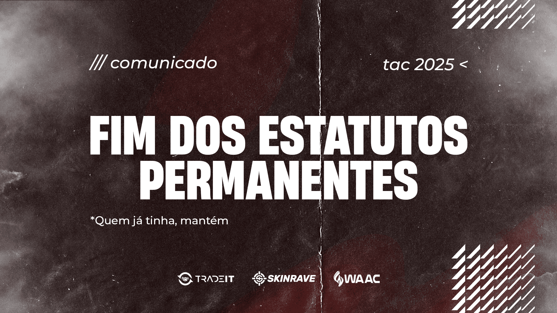 Comunicado: Alterações nos Estatutos VIP e PREMIUM